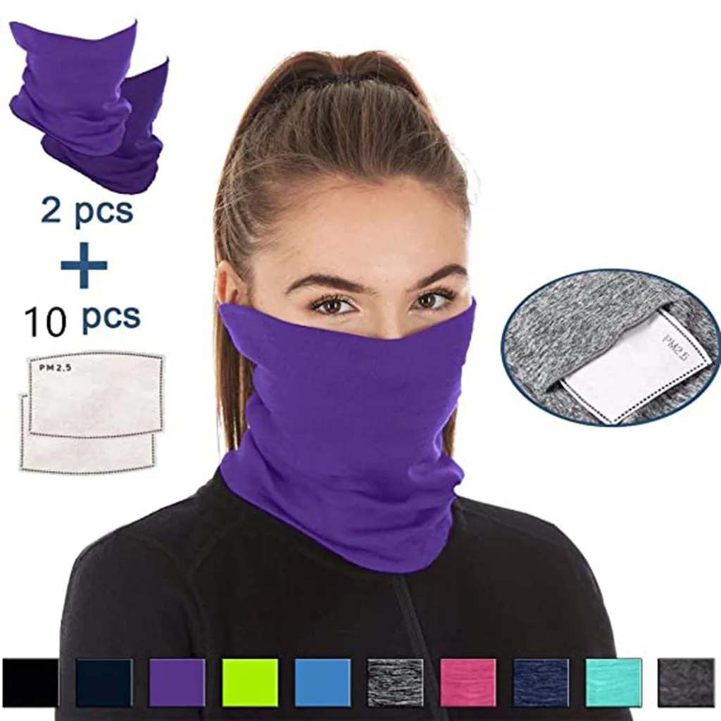 Многофункциональный головной платок шейный чехол с защитным фильтром моющийся