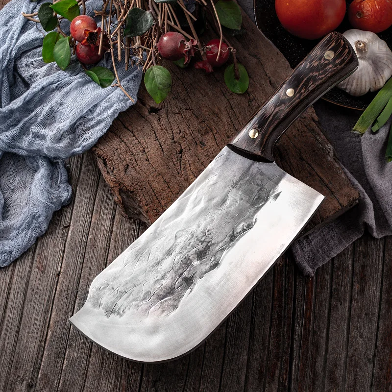 

Thickened Chopping Cleaver Knife Professional Handmade Bone Chopper Hammer Chef's Kitchen High Carbon Stainless Steel Tools