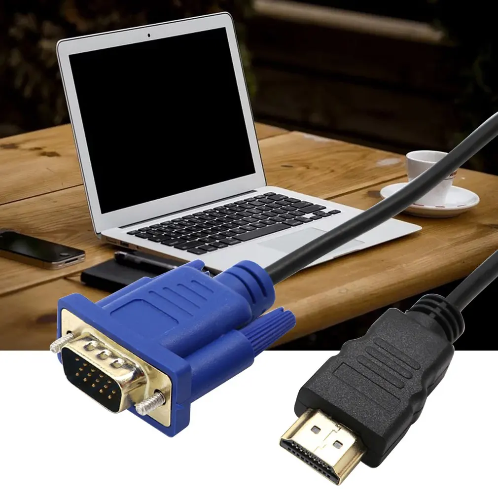 HDMI VGA кабель к шнур аудио видео папа Мужской для ПК монитора HDTV