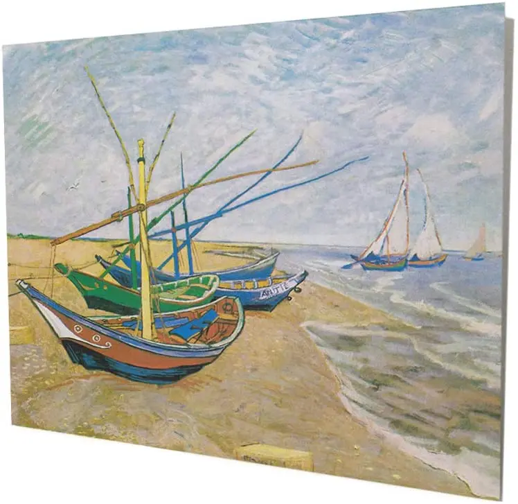 

Brotherhood Vincent Van Gogh Fishing Boats On The Bach Famous Historical Paintings Vintage Reproduction Vintage Style