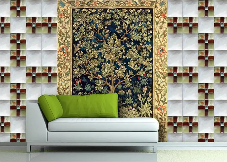 3d обои для гостиной под заказ Высококачественная Нефритовая плитка фон