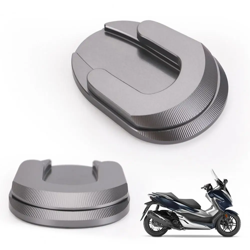 

8cm x 5.9cm x1.5cm Motorcycle Kickstand CNC Foot Side Stand Pad Plate for Honda Forza300 2018 2017-2019 Motorcycle Accessories