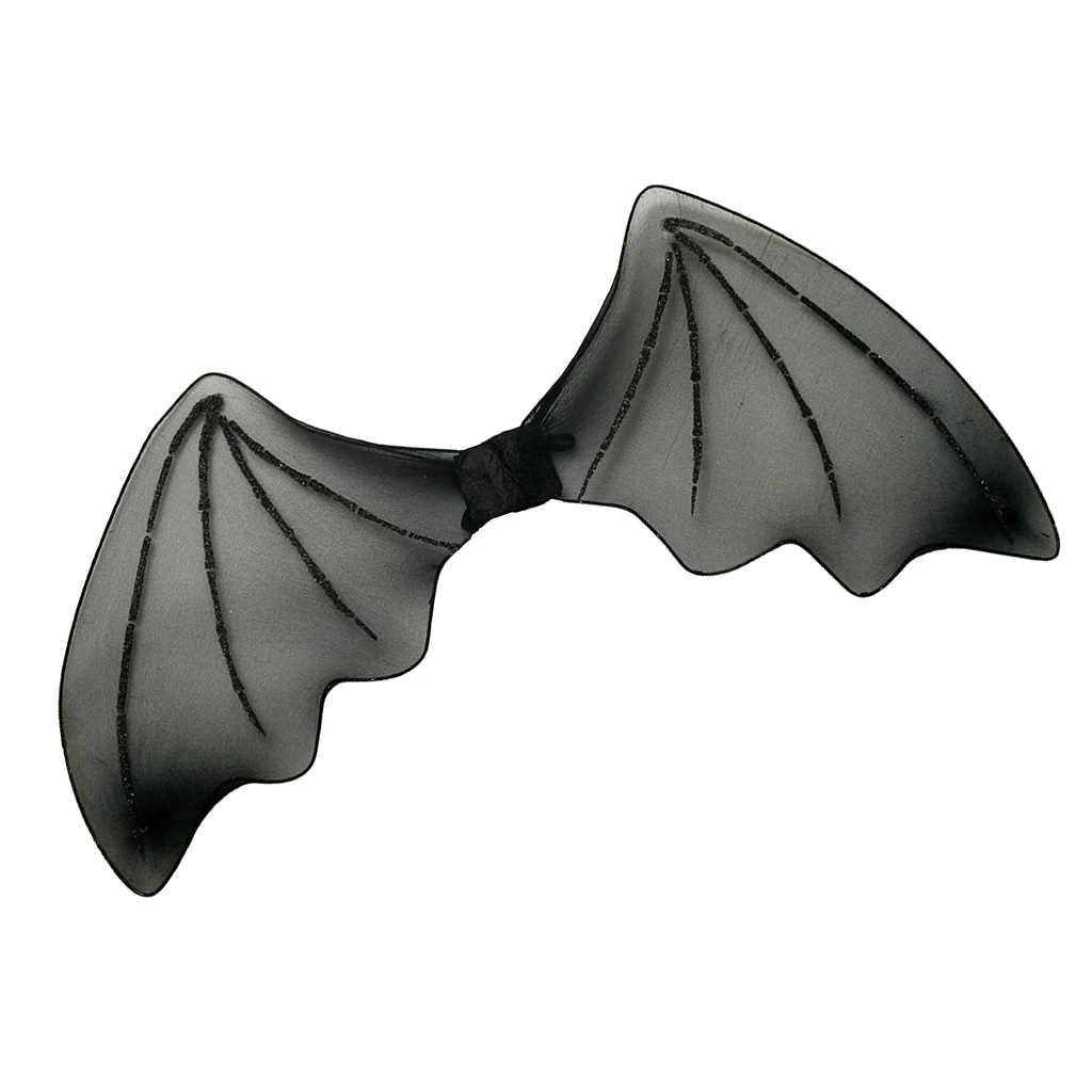 Черное блестящее платье с крыльями летучей мыши для детей аксессуар на