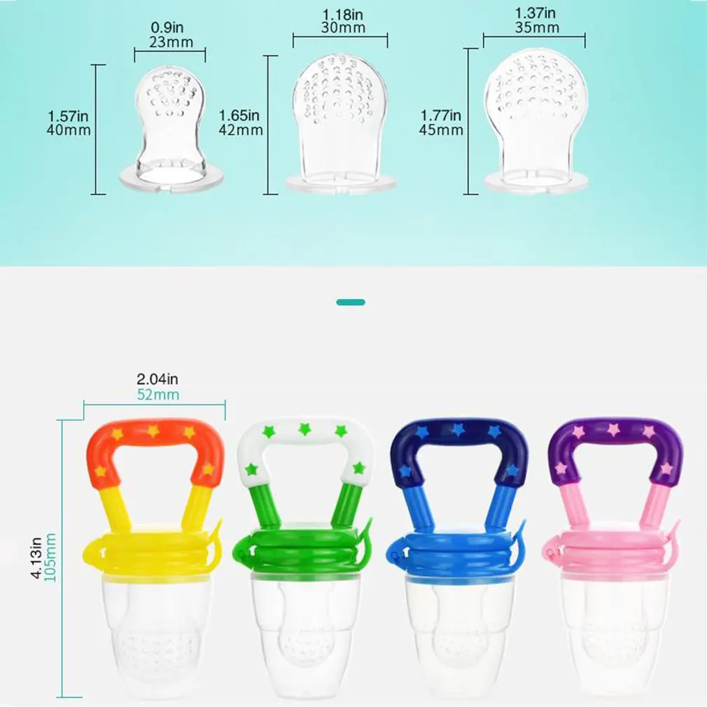 

Fresh Food Nibbler Baby Pacifiers Feeder Kids Fruit Feeder Nipples Feeding Safe Baby Supplies Nipple Teat Pacifier Bottles