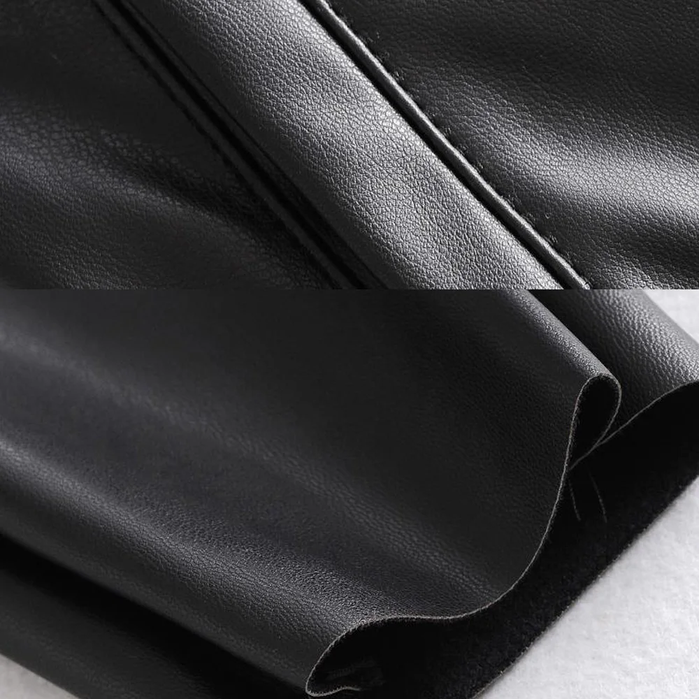 

Autumn Winter Faux Leather Pencil Pants Women Black Office Stretch High Waist Skinny Bodycon PU Trousers Spodnie Damskie