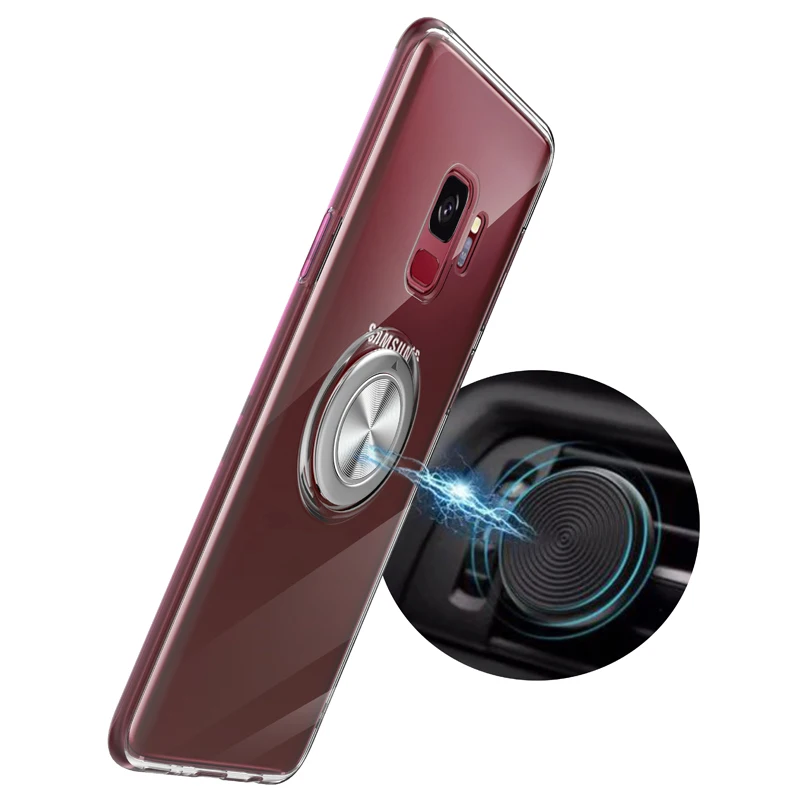 Прозрачный ТПУ чехол для Samsung Galaxy S9 S8 Plus Note 9 8 противоударный мягкий автомобильный