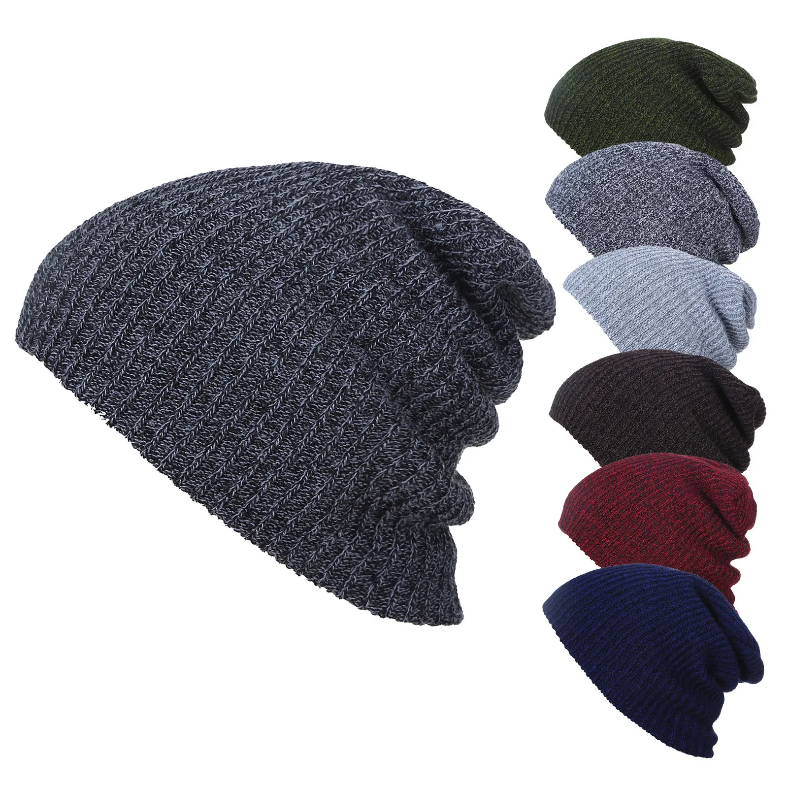 

Unisex Hip Hop Beanie Hat Warm Winter Wool Knit Ski Beanie Skull Slouchy Caps Hats Winter Plush Beanies Шапка Зимняя Женская