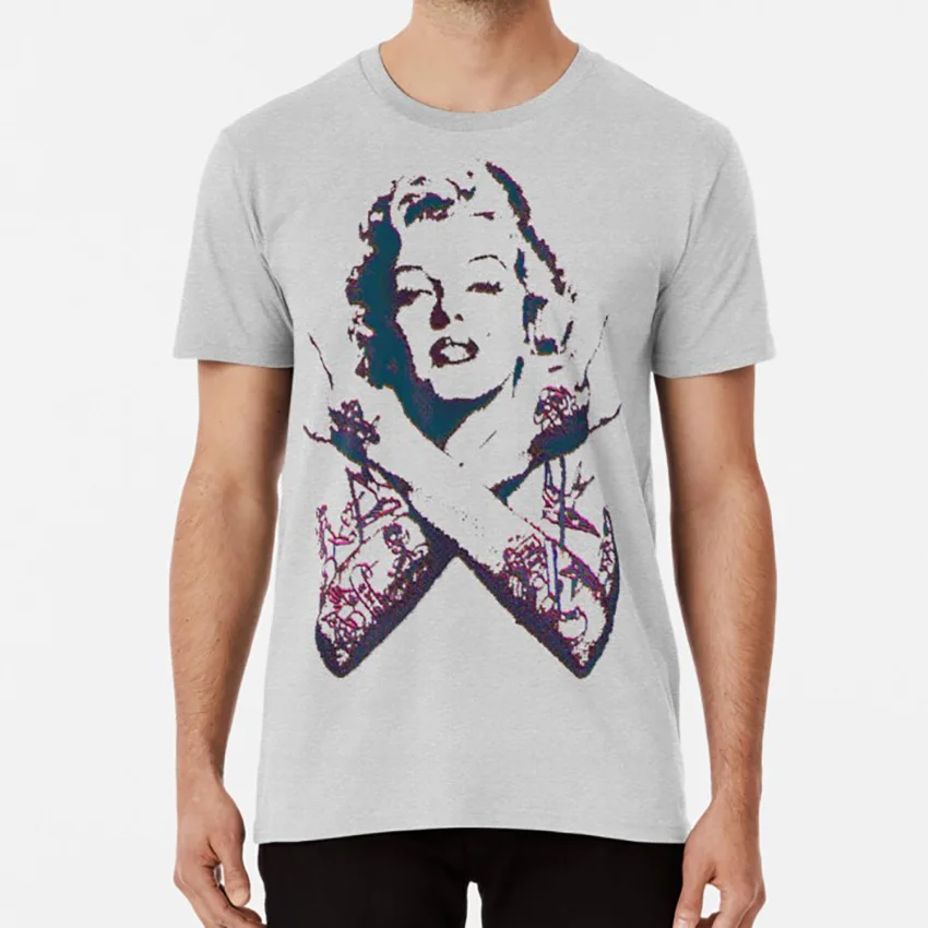 Панк Мэрилин футболка Монро тату пин-ап Рок н ролл Красивая старая школа Ретро