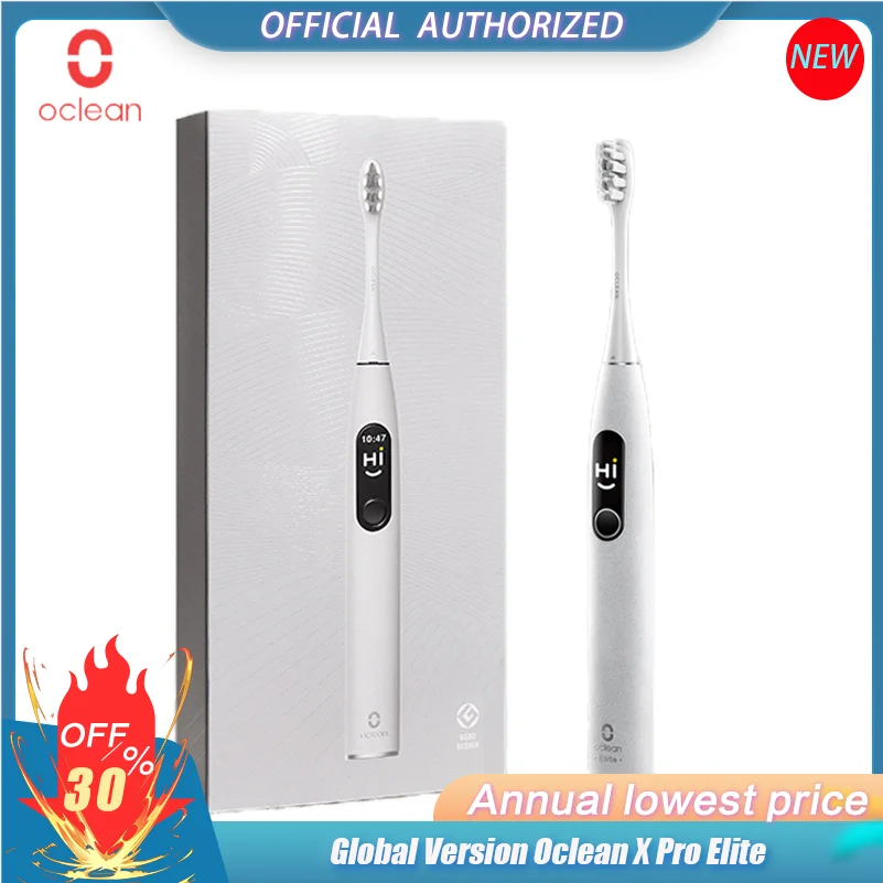 

Global Version Oclean X Pro Elite Sonic Mute Electric Toothbrush Smart Electric Toothbrush IPX7 Fast Charging Upgrade for X Pro
