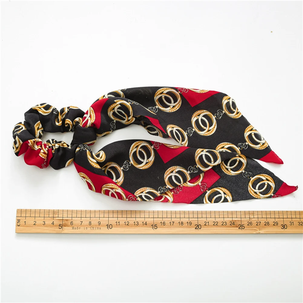 

Boho Printed Scrunchies Women Stripe Dot Printing Hair Rope Elastic Hair Bands Colorful Rubber Bands Ponytail Hair Accessories