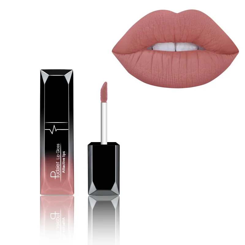 

Модный матовый блеск для губ, 21 цвет, антипригарный, пикантная жидкая помада, водостойкий стойкий металлический блеск для губ