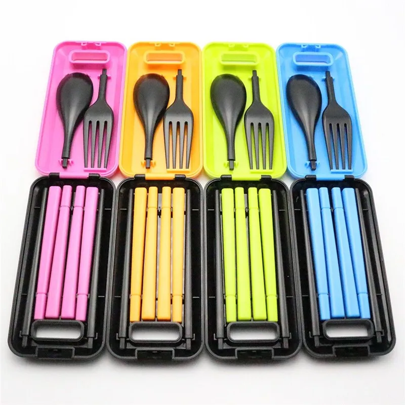 Портативный дорожный набор посуды столовая посуда из АБС пластика с коробкой