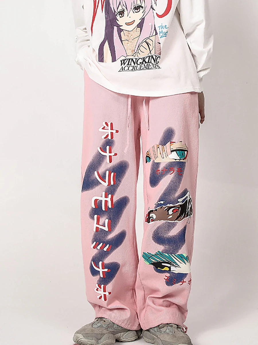 Harajuku Hip Hop Sweatpants Graffiti Fashion Print Joggers Pants Streetwear Black Loose 2020 New | Мужская одежда