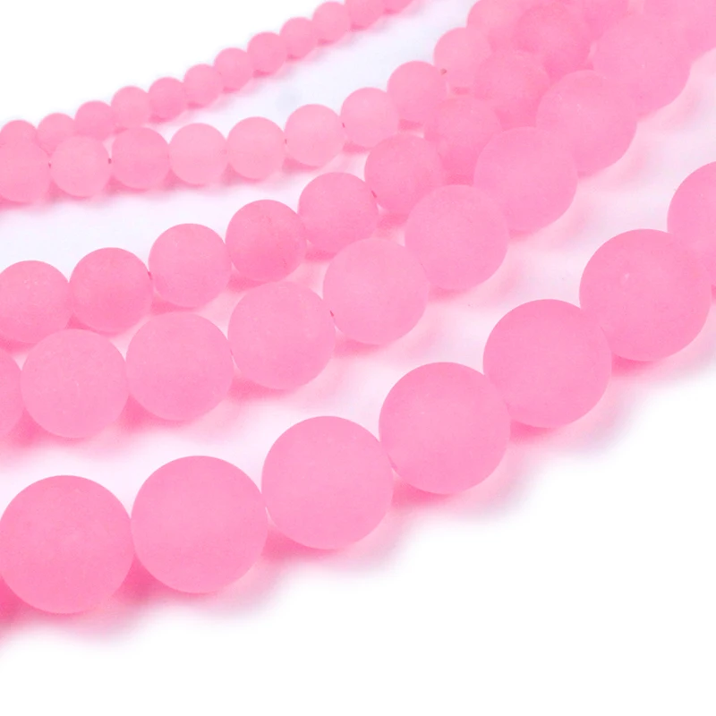 Матовый ярко розовый блестящий браслет для изготовления ювелирных изделий 15