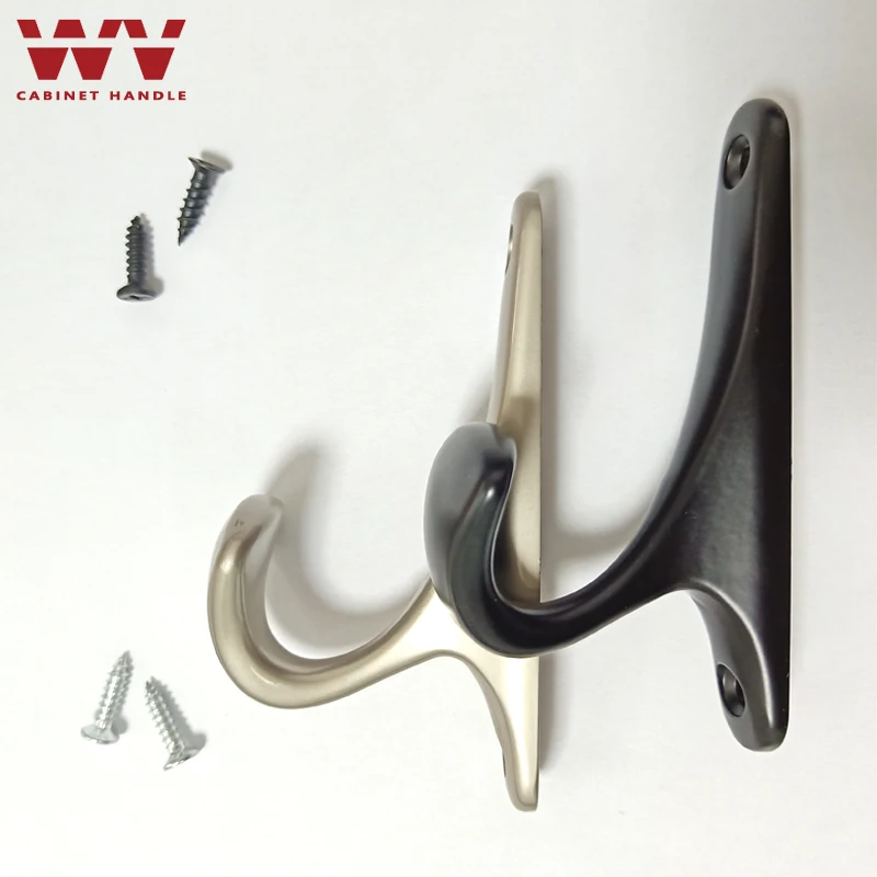 Матовые черные Крючки для пальто настенный крючок шляпы с двумя зубцами ретро