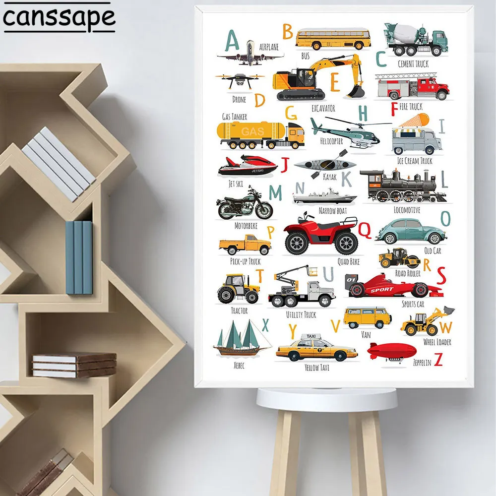 Мультяшная игрушка плакат с алфавитом картина цифрами буквами обучение печать