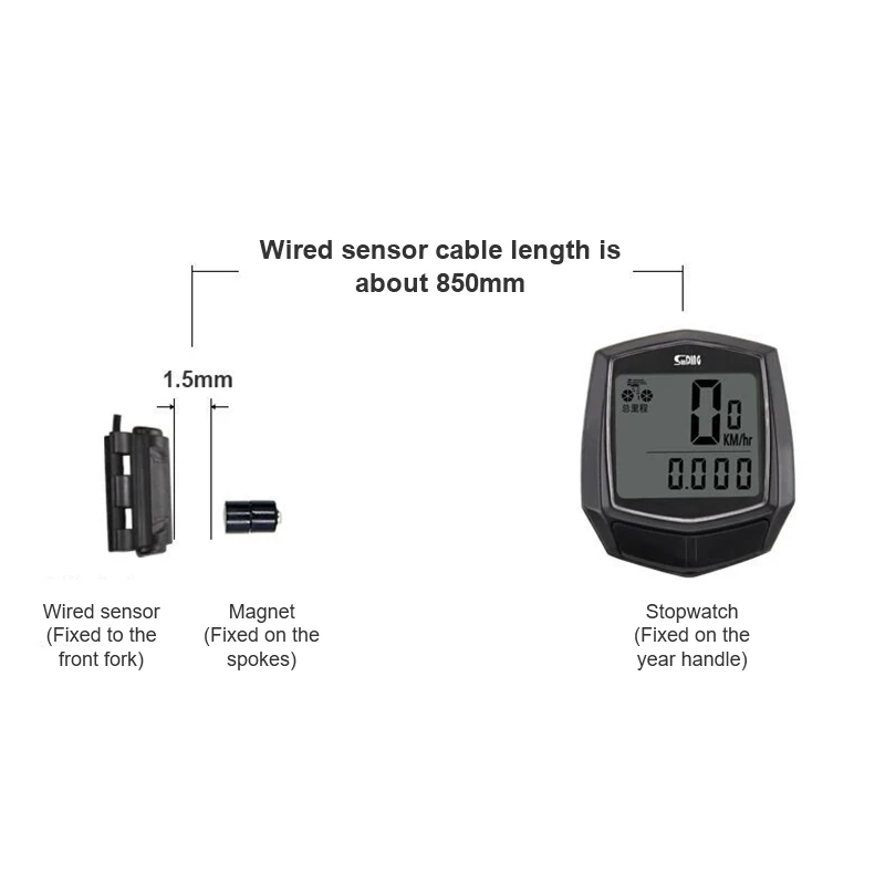 Высококачественный велосипедный секундомер цифровой скоростной измеритель