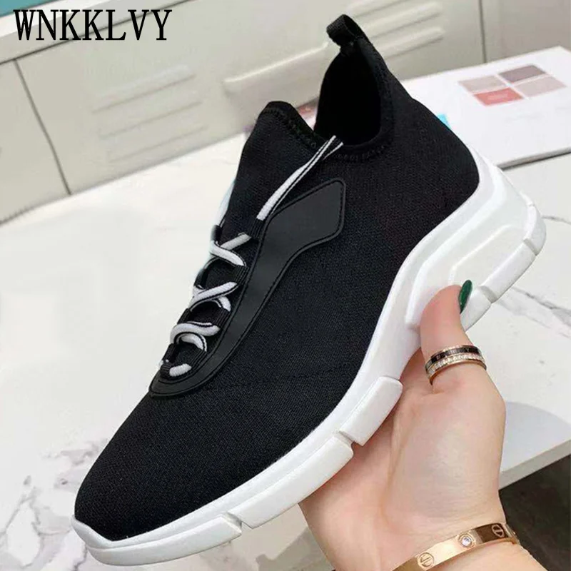 

2021 flat shoes women New solid colors sneaker comfortable Breathable mesh Spring autumn Platform casual Walking tennis Shoes