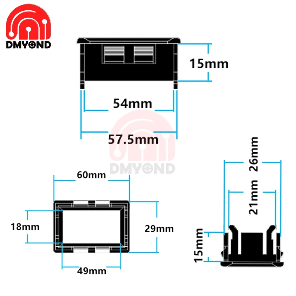 Мини-вольтметр с 4 цифровыми светодиодными дисплеями 0 56 дюйма 0-100 в вольтметр для