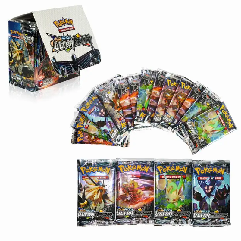

324Pcs/Box Pokemon Card TCG Sun And Moon Ultra Prism 36 Pack Booster Box Collect Trading Card Game Kids Toys Card Collect Cards