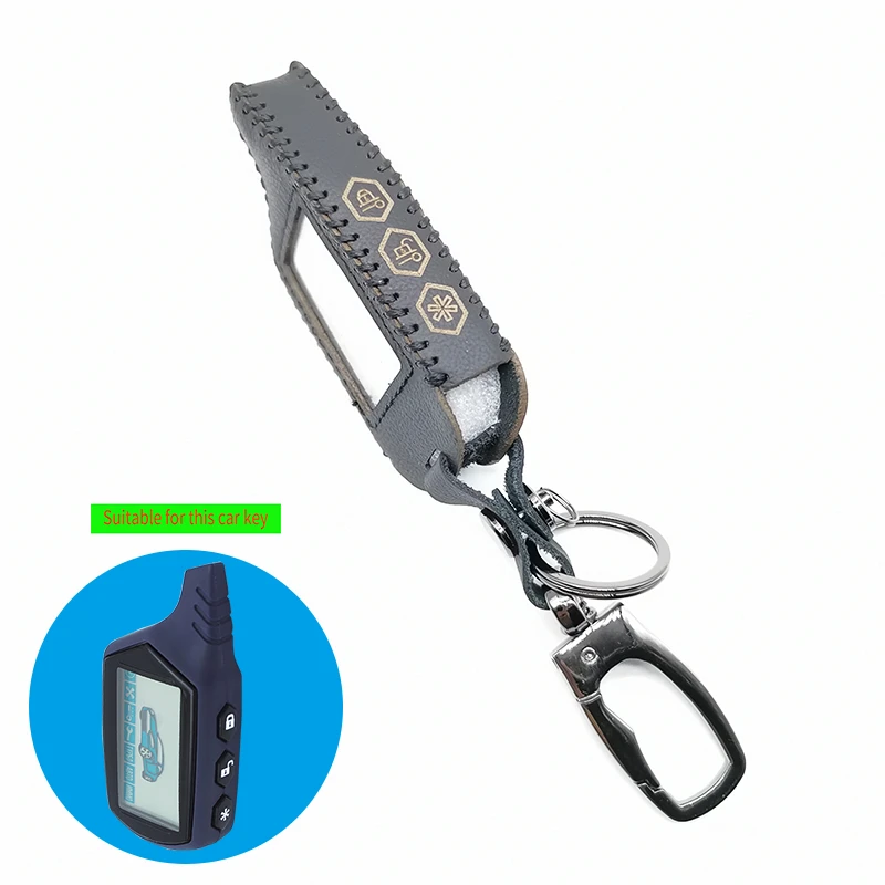 Кожаный чехол для ключей A 91 двухсторонний автомобильной сигнализации с двумя