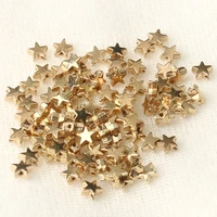 100pcslot 6x3mm inside hole star gold silver color ccb loose spacer acrylic beads diy jewelry making findings charm beads