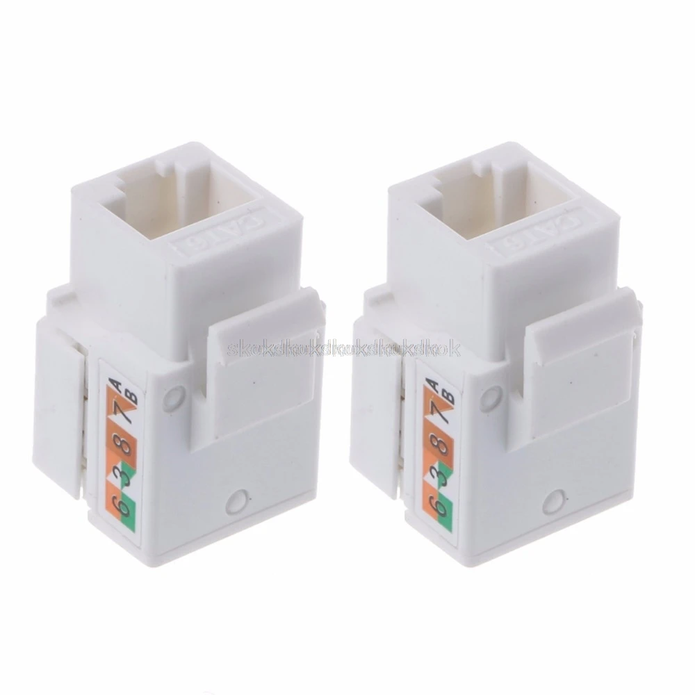 Сетевой модуль CAT6 2 шт. информационный гнездо соединитель RJ45 адаптер Keystone Jack Au13 19