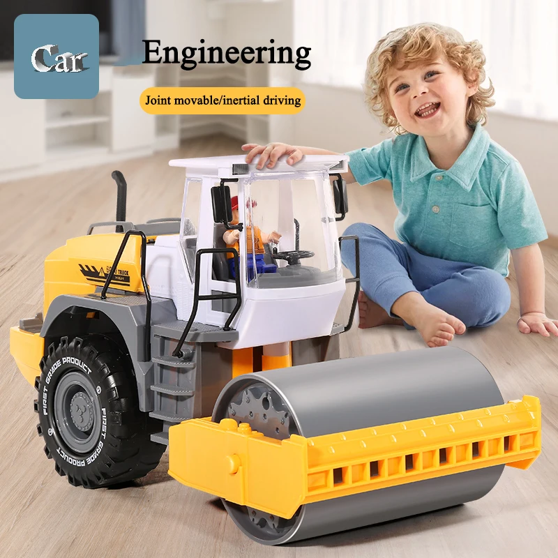 

Children's road roller toy forklift model large construction truck boy 1 baby 2 inertia 3-6 years old 4