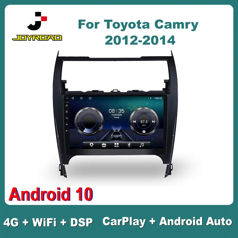 

10" For Toyota Camry 2012-2014 Android 10 Carplay Auto 4G Sim WiFi DSP RDS Car Radio Stereo Multimedia Video Player GPS 2Din