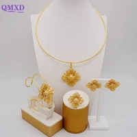 arab dubai jewelry set high end temperament luxury jewelry set necklace earring ladies bridal wedding gift