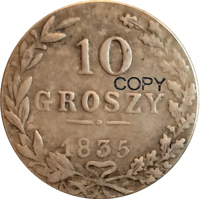 Польша 6 монет 10 грош копия монет - Цвет: 1835