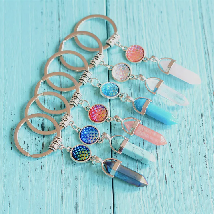 Новинка модный брелок с подвеской из натурального камня брелки натуральным