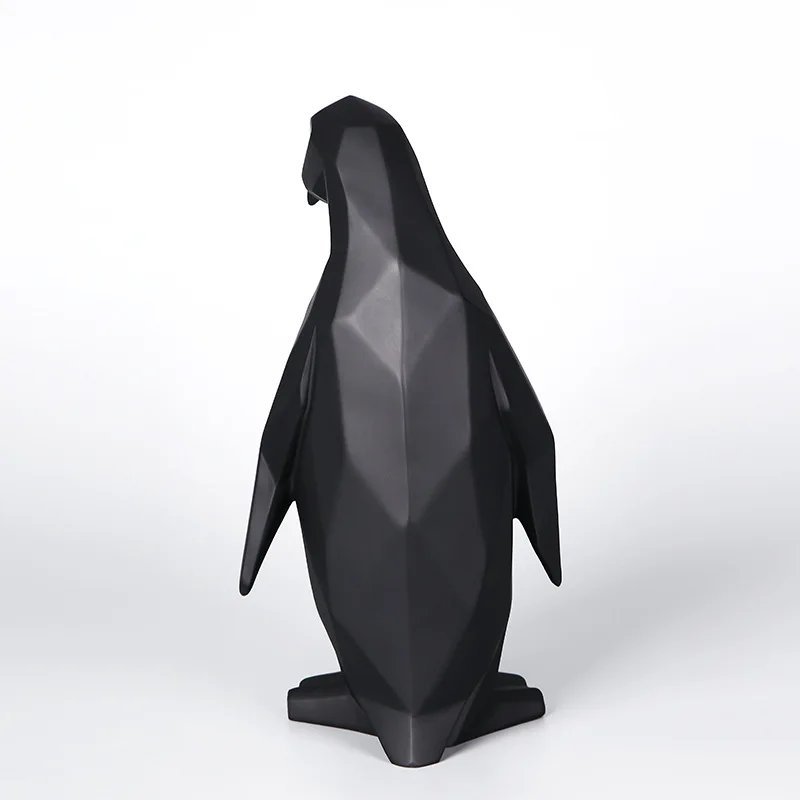 

PENGUIN STATUE MODERN ABSTRACT GEOMETRIC STYLE RESIN ANIMAL FIGURINE OFFICE HOME DESKTOP OFFICE DECORATION ACCESSORIES GIFT