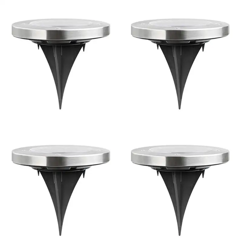 4pcs 20LED VKTECH 1/4 шт. 20LED Солнечный Скрытая лампа IP65 Водонепроницаемый дорожный огни Открытый Сад Путь декор для подземных ламп освещения тротуара - Испускаемый цвет: 4pcs 20LED