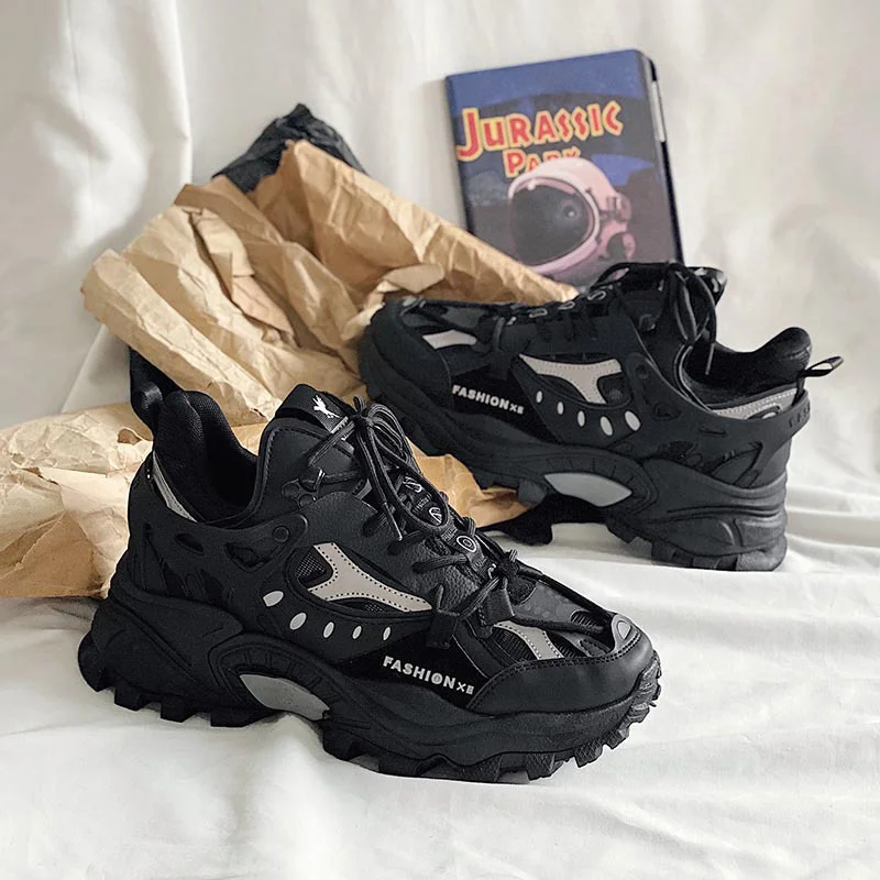 

New Mens Sneakers Breathable Damping Sports Shoes Couple Casual Shoes Thick Sole Running Walking Shoes Trainers Sport Sneakers