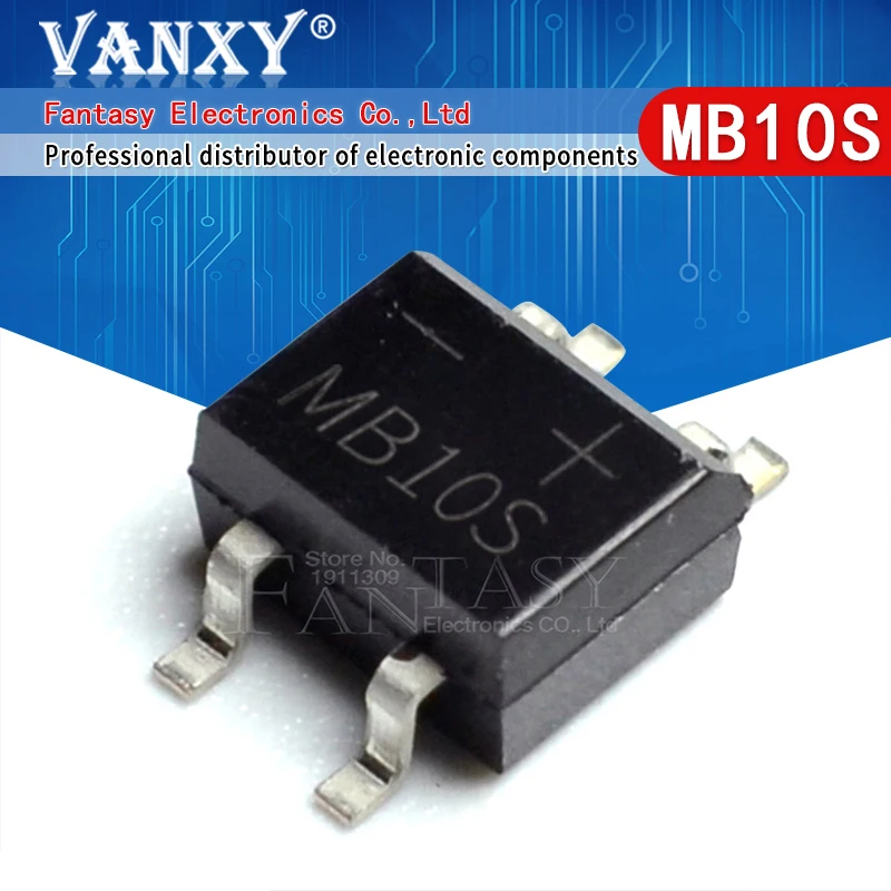 50 шт. выпрямитель моста MB10S SOP 4 1000 в 0.5A новый и оригинальный IC|rectifier bridge|v s100 pcs |