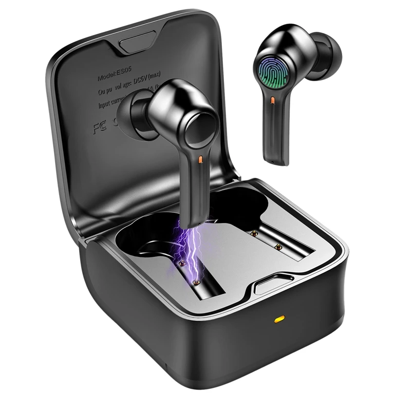 

Водонепроницаемые наушники, Bluetooth 5,1 наушники ES05, кожаные спортивные наушники IPX7 с шумоподавлением, HD микрофон, игровая гарнитура