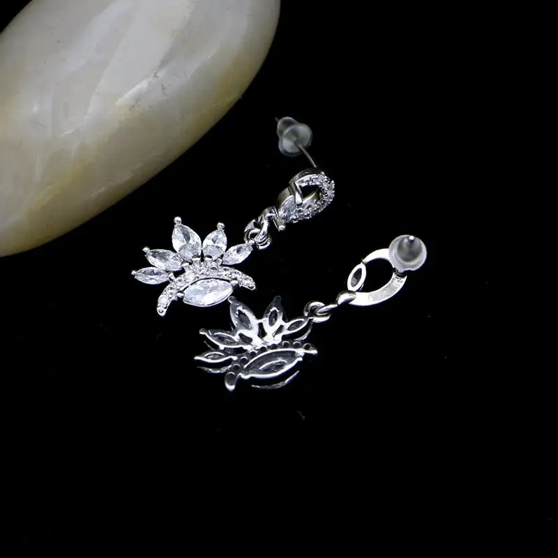 Модные свадебные ювелирные изделия из стерлингового серебра 925 пробы длинные