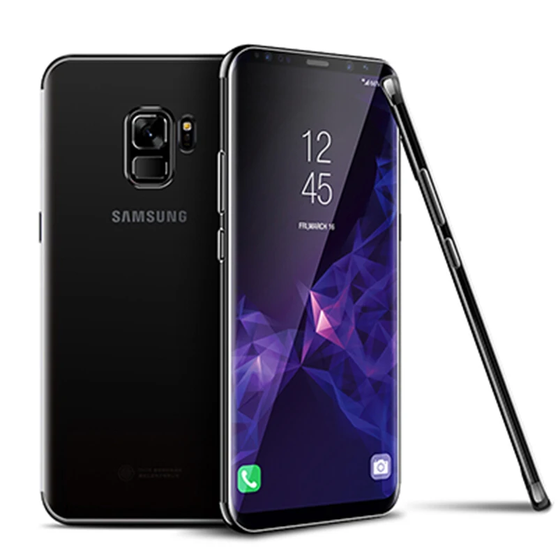 Black Чехол с покрытием 3 в 1 для samsung S9 чехол для samsung Galaxy S8 Plus S10 Lite мягкий чехол из ТПУ для samsung S6 S7 Edge S5 Note 5 8 9 - Цвет: Black