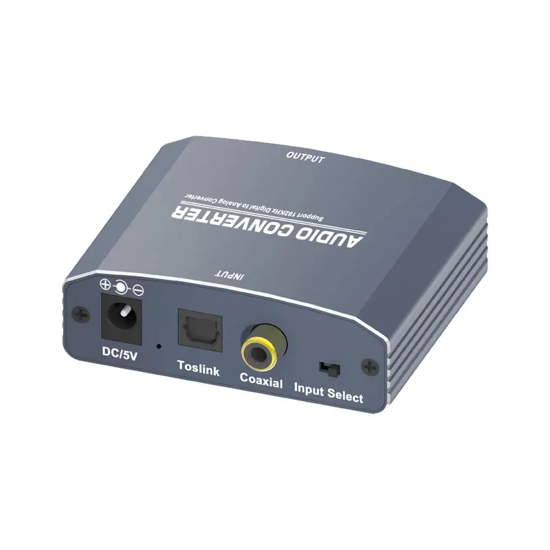 

Digital to Analog Audio Converter Adapter With Volume Control Knob 192 Khz Audio Converter Optical to RCA R/L 3.5MM Jack Adapter