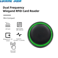mini access control reader dual frequency rfid card reader 125khz13 56mhz wg2634 micro rfid reader door bell function