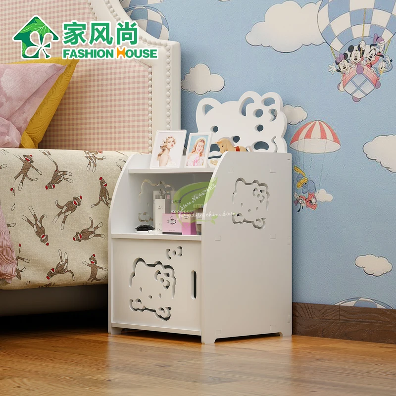 Современный простой прикроватный столик в сборе гостиная ПВХ шкафчик для