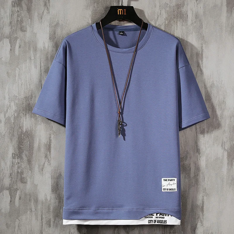 

Men's T-shirt Summer Loose Pure Cotton Breathable Casual Man Fashion Harajuku Printed Sportwear Male Sport 2021