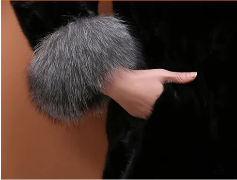 Женское пальто размера плюс Осень-зима средней длины толстое Норковое 6XL пышное