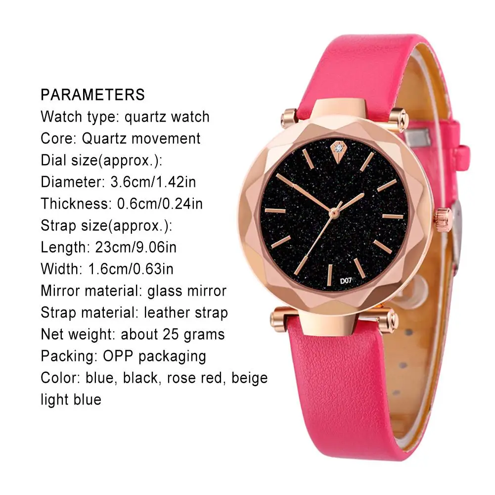 

Women's Watch Leather Rose Gold Dress Female Top Brand Clock Luxury Brand Design Women Watches Simple Fashion Ladies Watch