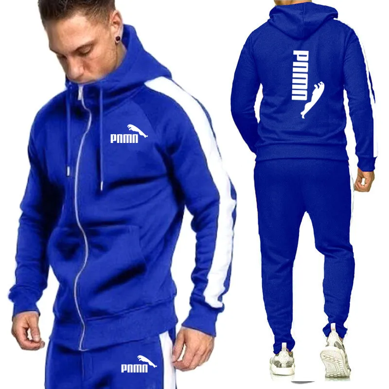 

2020 New Brand Men Tracksuits Outwear Hoodies Zipper sports suit Sets Male Sweatshirts Cardigan Men Set Clothing Pants plus size