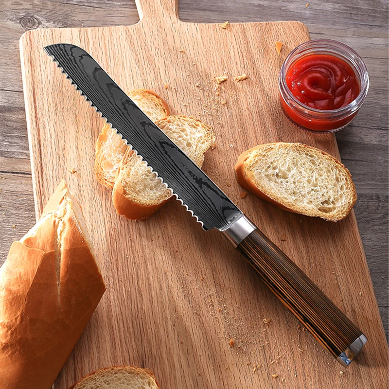 YAMY и CK 8 &quotдюймовый нож для хлеба sharp машина нарезания замороженного мяса 7Cr17Mov