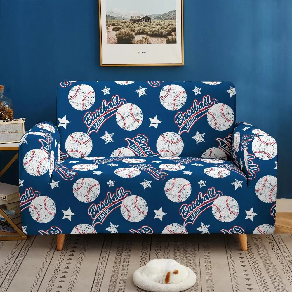

Cartoon Baseball Sport 3D Print Elastic Sofa Covers For Living Room L Shape Sofa Cover One Two Three Four Seaters All-inclusive