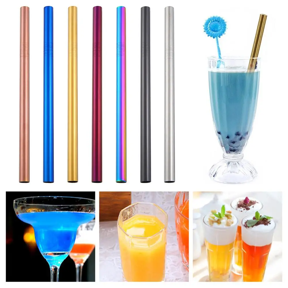 Новый стиль металлическая соломинка 304 нержавеющая сталь Солома для чашки прямая