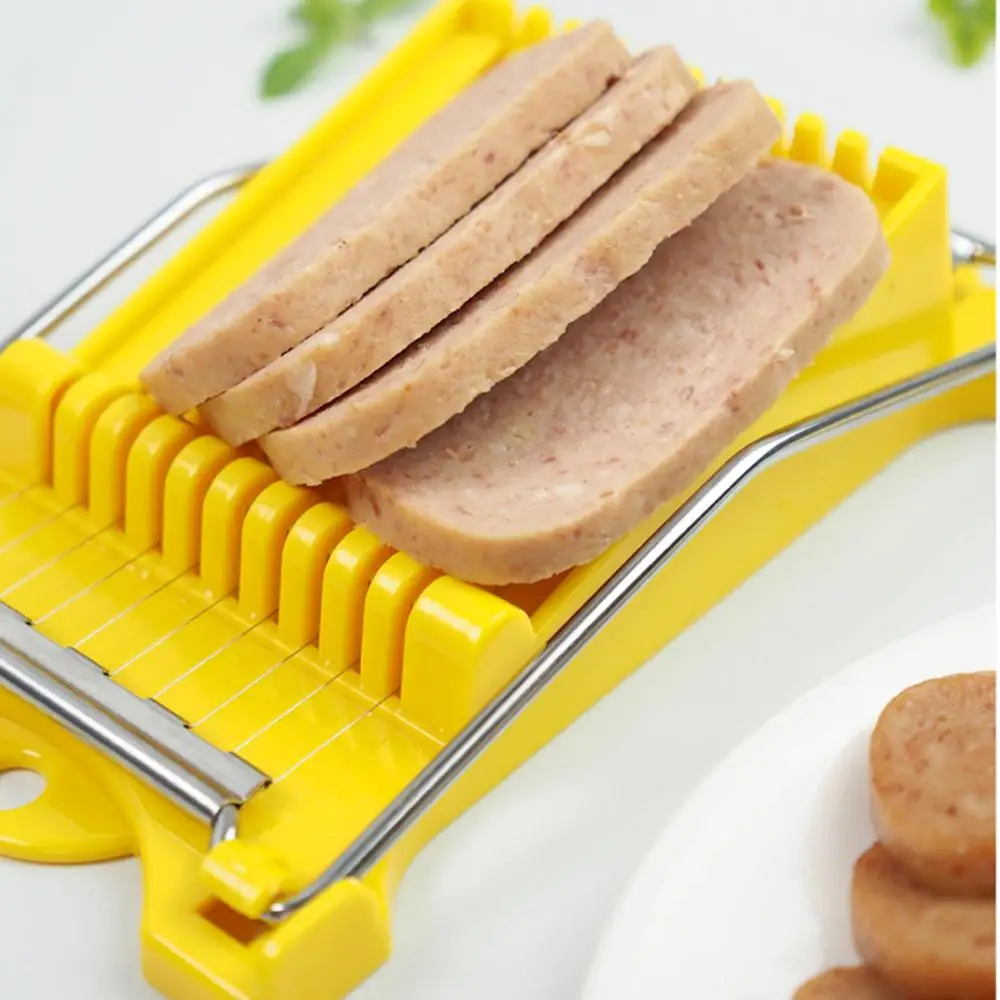 

Stainless Steel Luncheon Meat Slicer Tomato Slicer Fruits Banana Cutter Multifunction Egg Ham Slicer Home Kitchen Gadgets Tools